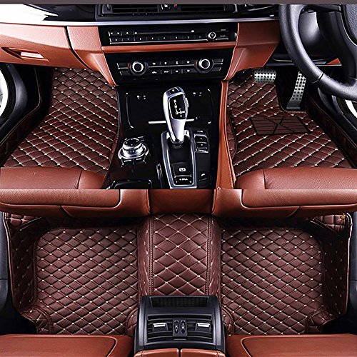 Mandlon Car Floor Mats for Benz A Class/AMG 2013-2017 Custom Made Artificial Leather Waterproof Car 3D Carpets Liner (coffee)