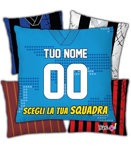 Cuscino Personalizzato Con Foto, 38x38 Cm, Cotone E Raso, Imbottitura Ipoallergenica, Stampa Sport Calcio Cuore Bianco Nero, Idea Regalo Unica