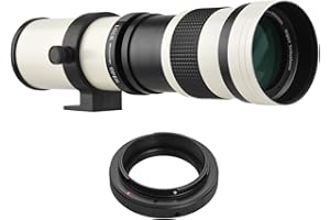 SHUIYUE Appareil photo MF Super téléobjectif zoom F / 8.3-16 420-800mm Monture T avec bague d'adaptation Remplacement universel 1/4 de fil pour appareils photo Canon à monture EF EOS 80D 77D 70D 60D 6