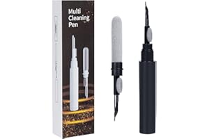 SUSNUAN AirPods Cleaning Kit, 3-in-1 Airpod Cleaner Pen Multifunctional Earbuds Cleaning tools with Soft Brush, Sponge, Metal Tip, Earphone Cleaning Kit for Earbuds, AirPods, Charging Cases (Black）