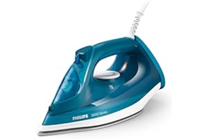 Philips Perfect Care 3000 Series Steam Iron, 2600 W Power, 40 g/min Continuous Steam, 200 g Steam Boost, 300 ml Water Tank, Ceramic Soleplate, Blue (DST3040/79)