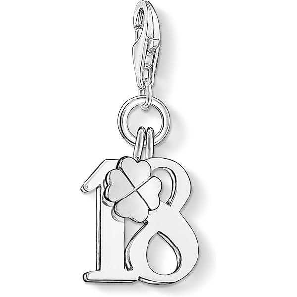 Charm Trèfle à 4 Feuilles Argent 925/1000 Avec CZ - Fermoir Mousqueton - Neuf