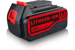 PDstation LB2X4020 5,0Ah 18V/20V Ersatzakku für Black + Decker 18V Akku 20V Max Li-ion Kompatibel mit Black + Decker Akku 18V BL2018 BL2018-XJ BL1518 BL4018 LBXR20 LBXR2020