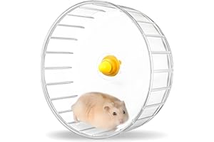 ZSMJAER Roue d'exercice pour Hamster, 17cm Roue Hamster Silencieuse Transparent Accessoire de Cage, Roue de Course pour Gerbilles Chinchilla, pour Petits Animaux Rongeurs, Hamsters, Gerbilles, Lapins