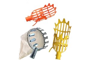 Gcroet 4Pcs Panier de Tête de Cueilleur de Fruits Ou Outils de Cueillette de Fruits Capteur de Fruits pour La Récolte Cueillette Outils de Cueillette de Fruits Télescopiques à Changement Multiple