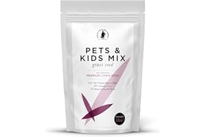 ENGLISH & SONS SEED COMPANY English & Sons Seeds Company - 'Pets & Kids Grass Mix' Lawn Seeds - Premium Fast Growing Grass Seeds - Easy to Sow Grass Seeds for New or Established Lawns (0.88kg)