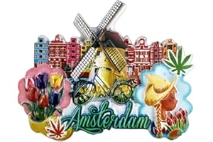 MOIILVCLA Amsterdam Holandia magnes na lodówkę pamiątka podróż lodówka dekoracja 3D magnetyczna naklejka kolekcja rękodzieła