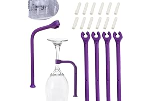 YouU Silikon-Vorratsbehälter Sfür Stielgläser, Geschirrspüler Weingläser Universal Geschirrspüler Rack Zinkenzinken Reparatur Endabdeckkappen （Insgesamt 14 Stück）