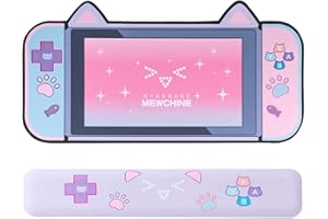 U Core Alfombrilla de ratón con orejas de gato y reposamuñecas de goma antideslizante, fácil de limpiar, alfombrilla de escritorio para juegos, escritura o trabajo en casa