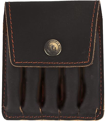 Handmade Leather Ammo Wallet/Pouch For .22 LR, .22 Mag & .17 HMR - Holds 40 Rounds, Belt Loop (Brown)