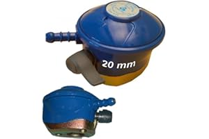 CAVAGNA 20mm Barbecue BBQ Heater 28 M bar Butane Gas Regulator Fits Blue Flogas Cylinders Clip On Bottle