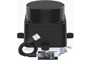innomaker DTOF LiDAR Lidar STL-19P, escaneo láser omnidireccional de 360 grados, antirreflejos 60000 Lux, frecuencia de rango de 5000 Hz, rango de radio de 12 m, compatible con ROS/ROS2