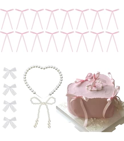 40 Stück Rote Schleifen-Tortendeko – Cupcake-Topper Mit Schleife, 7x12 Cm, Für Hochzeit, Geburtstag & Party