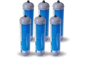 FILTRIACQUAITALIA Bombole Co2 600 gr. Usa e Getta per Gasatori Acqua e Refrigeratori Attacco 11 mm passo 1 mm