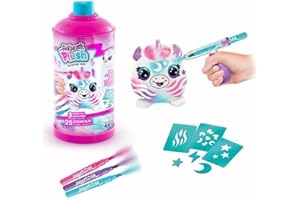 Canal Toys Airbrush Plush - Plush Spray Art z flamastrami i szablonami - od 6 lat - OFG 264 Plastik, wielokolorowy, jeden rozmiar