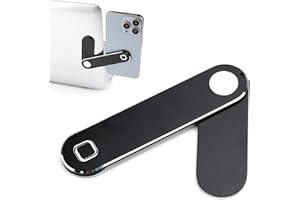 QOCO Magnetic Phone Holder for Laptop,Adjustable Side Mount Laptop Clip Aluminum Slim Portable Magnetic Phone Holder Foldable Computer Expansion Bracket for All Computer Mobile Phone Laptop Mac(Black)
