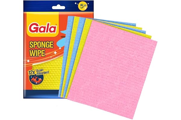 Gala Sponge Wipe for Kitchen 5 Pcs Pack (Multipurpose) (148995)