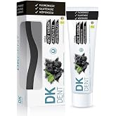 DKDENT Vegan Aktif Karbonlu Flor&uuml;rs&uuml;z Diş Macunu 75 ml Diş Fır&ccedil;ası Hediyeli