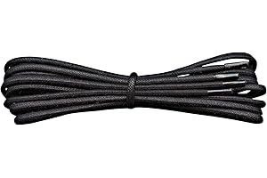 Fabmania® Lacci rotondi in cotone cerato da 2 mm per scarpe casual o eleganti, stivali, lunghezze da 45 cm a 140 cm, uomini e donne, 1 paio