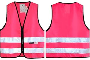 UNIGIFT Personalised Full Colour Logo Salzmann 3M Children's Safety Vest - High Visibility 3M Reflective Tape Hi-Vis Heavy Duty Zipper