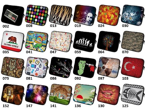 ©art&cherry Designer Laptoptasche Notebooktasche in 14 Zoll auch in 10 Zoll / 13 Zoll / 15 Zoll / 17 Zoll erhältlich Sleeve Neopren Schutzhülle Netbook Tablet Cover Hülle Ipad 024 - 2