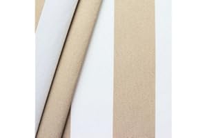 STOFFKONTOR Markisenstoff Outdoorstoff Streifen Breite 160cm Meterware Beige Weiss