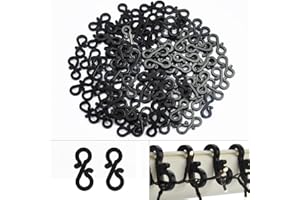 Vikdio 46 Pcs Black Gutter Hooks for Securing Outdoor Lights, Christmas Lights Clips Mount to Shingles, Gutter Clips for LED Meteor Lights Icicle Lights on Christmas Halloween Home Garden Decor