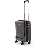 Cotpoly Vega Laptop Split Cabin Size Suitcase, Shockproof ABS Suitcase (Anthracite Cabin)
