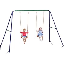 Portique Balançoire 3 En 1 Pour Enfants - Siège Amovible Sécurisé (1-3 Ans) - Support Métal, Charge Max 25 Kg - Intérieur/extérieur