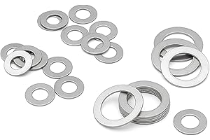 Passscheiben Set 16x22mm DIN988 40tlg. 0,1mm-0,5mm Stärke, Edelstahl A2 rostfrei rcbay Ausgleichs- & Präzisionsscheiben