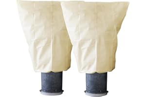 GARDEN TAILOR Voile d'hivernage Plante Housses Protection: 2 pack 70g/m² 100cmx120 cm avec Fermeture éclair Pour Plantes Palmiers en Pot d'olivier Résistant aux Déchirures UV Stable Réutilisable Beige