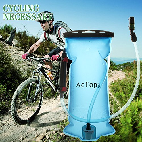 AcTopp Trinkblase 2L/3L Trinkbeutel FDA genehmigt lecksicher Trinkbeutel Hydration Pack Wasserreservoir Trinksystem für Rucksack für Radfahren Rucksackreisen Wandern Camping Klettern - 6