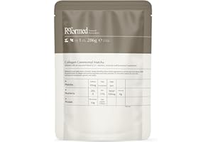 Reformed Collagen Matcha Powder I Hydrolysed Collagen (Marine), Ceremonial Grade, Skin Health, Reduce Bloating, Functional Mushrooms, 21 Vitamins & Minerals, I UK Made I 1 Month Supply