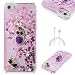 Produktbild iPhone 5/5S/SE Hülle Ladekabel ISENPENK Für 4,0-Zoll Apple iPhone 5/5S/SE Hülle Silikon Glitzer Muster Tiere [Rosa Herz Eule Schmetterling] Original,iPhone 5/5S/SE Hülle Silikon Transparent Durchsichtig Glänzen Bling Strass Case Anti-Scratches wasserdicht Schutzhülle