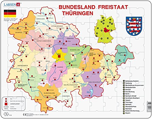 Preisvergleich Produktbild Thüringen (politisch) - Puzzle 70 Teile