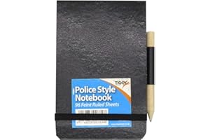 CREATESPACE Tiger police style elastic notebook pad with pencil