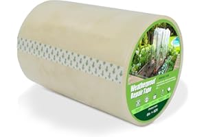Baiyouli 6 In x 82 Ft Greenhouse Repair Tape 6 mil Extra Strong Clear Polythene Repair Tape Plastic Sheeting Waterproof Sealing Tape Polytunnel Cover Flim for Greenhouses, Windows, Doors, Roofs
