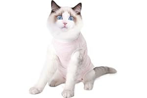 DOTONER Cat Professional Recovery Anzug, chirurgische Erholung Shirt für Bauchwunden Bandagen Kegel Alternative für Katzen nach Operationen medizinischer Anzug weiche Haustierkleidung Indoor(Rosa,M)
