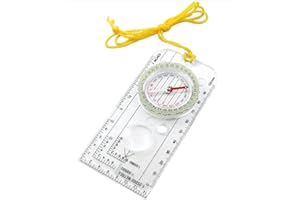 SULOLI Boussole de Navigation Boussole d'Orientation avec Déclinaison Réglable，Boussole d'Echelle pour Aventure en Plein Air Survie Navigation Sac à Dos Voyage