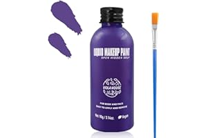VIOLA HOUSE Peinture Corporelle Pour Le Visage,Bodypainting,Palette Maquillage,Peinture Visage Pour Halloween,NoëL,Carnaval,Pas Besoin D'Eau.(Violet)