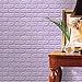 Produktbild HCFKJ 2017 Mode 3D Wandpaneele Steinoptik, YTAT 3D Ziegelstein Tapete, Ziegel Tapete, Brick Muster Tapete, Selbstklebend Steinoptik, Brick Pattern Wallpaper für Schlafzimmer Wohnzimmer Moderne tv Schlafzimmer Wohnzimmer Dekor , 60*60cm (lila)