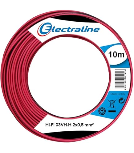 Cavo Per Altoparlanti Electrosmart 5 Metri – 14 AWG (2,08 Mm²) – Rosso/Nero – Per HiFi, Auto E Impianti Audio - 2