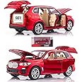 VARIYA ENTERPRISE® 1:32 BMW X5 Toy Car Metal Pull Back Diecast Car with Openable Door and Sound Light, Gifts Toys for Kids【 Multicolor 】