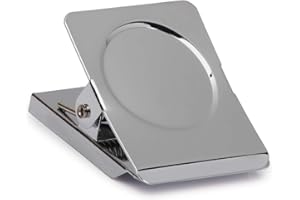 MAUL Papierowy Zacisk z Magnesem, Stal, Szerokość 40 Mm, Szerokość Zacisku 23 Mm, Siła Przyczepności 1,2 Kg, Kolor Jasnosrebrny, 2 Sztuki