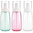 VYLORI Fine Mist Spray Bottle 100ml Empty Cosmetic Refillable Travel Containers Plastic Hair Spray Bottle Sprayer for Perfume Skincare Makeup Lotion,Small Refillable Liquid Containers (3color)