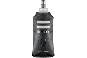 FITLY Soft Water Bottle | Shrink As You Drink Soft Flask for Hydration Pack | Folding Water Bottle Ideal for Running, Hiking, Cycling, Climbing & Rigorous Activity
