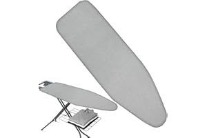 Eoixuqba Funda para Tabla de Planchar de 110 x 34 cm, Funda Reflectante térmica, Acolchado de algodón, Funda para Tabla de Planchar con Acolchado de algodón Grueso y Borde elástico