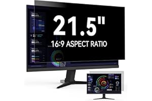‎PROTESCREEN Computer Monitor Sichtschutz 21.5 Zoll Seitenverhältnis 16:9, Anti Blaulicht Blendschutz Displayschutz, Abnehmbarer Blickschutzfolie Sichtschutzfilter Kompatibel mit Lenovo/HP/Dell/Acer/Samsung/Asus