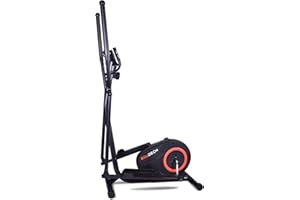 BOUDECH Bici Cyclette ellittica Cross Trainer bidirezionale con volano da 5kg Ultra Silenzioso, Resistenza Magnetica Regolabile su 8 Livelli e Design con Doppia Impugnatura e cardiofrequenzimetro.