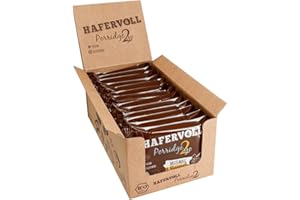 ‎HAFERVOLL Hafervoll Porridge2go Haselnuss & Nussmus, 13 x 55g Riegel - Vegan, Bio, Glutenfrei, Naschen ohne Zusatz von Zucker, mit Hafer, Datteln und Quinoa-Pops